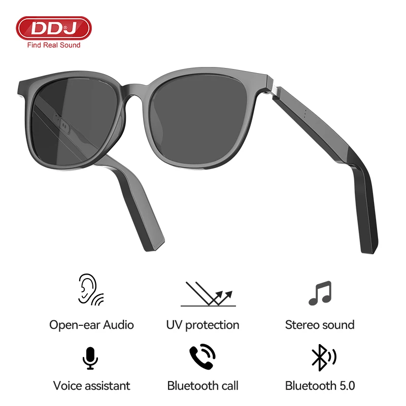 Наушники-вкладыши Bluetooth Смарт-очки для мужчин и женщин, музыкальные Беспроводные солнцезащитные очки с защитой от сисветильник для игр, вож...