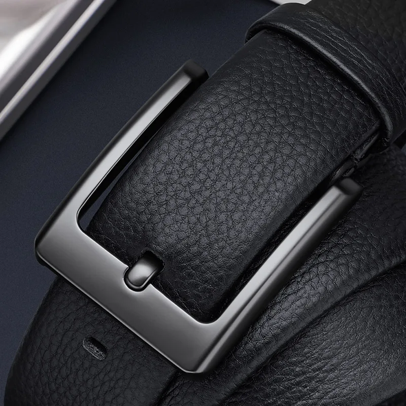 Genuine leather belt Fashion men's needle buckle belt Business personalized belt