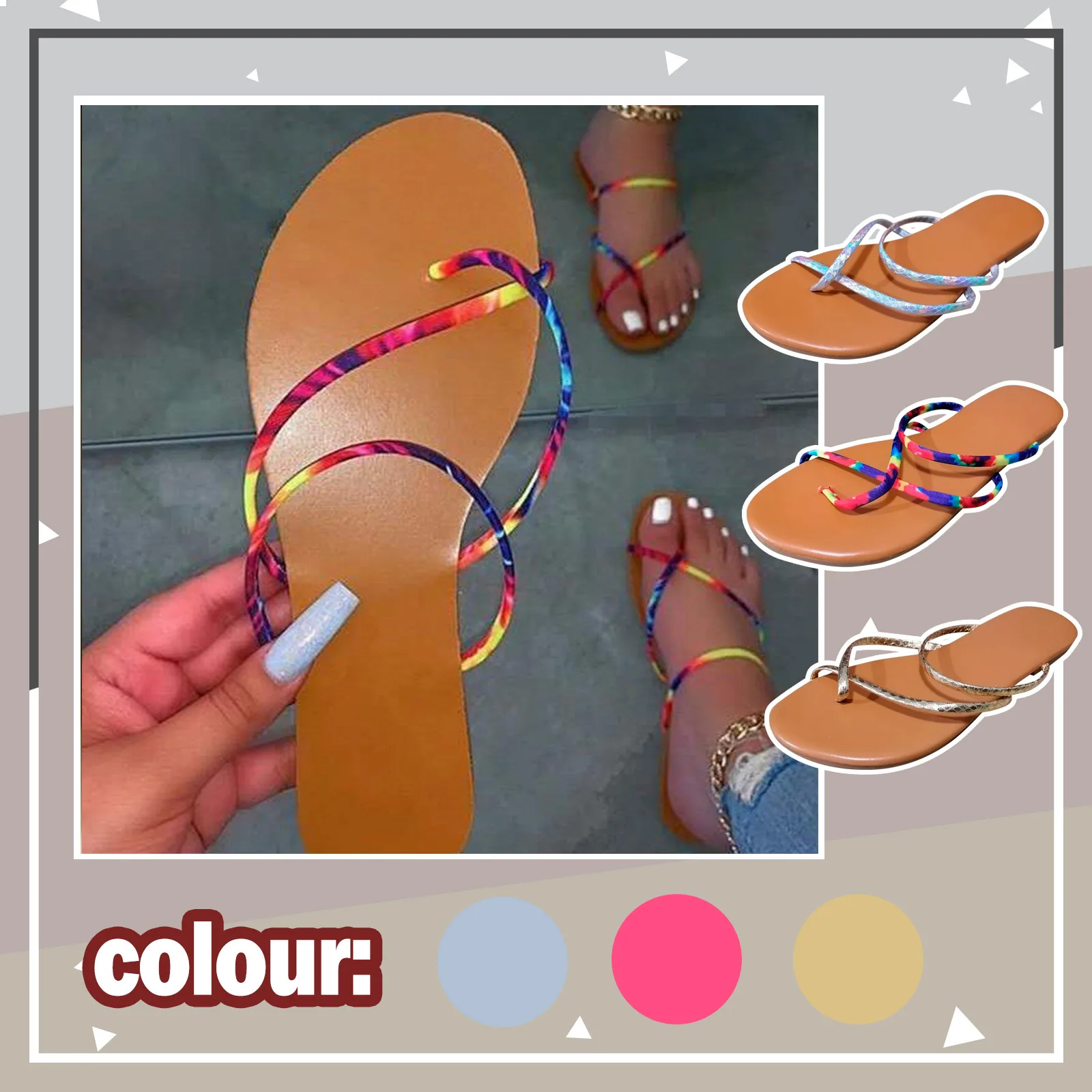 

Women'S Slippers Platform Solid Multicolour Angle Summer Beach Shoes Outdoor Beach Slippers Women'S Sandals Zapatillas Mujer