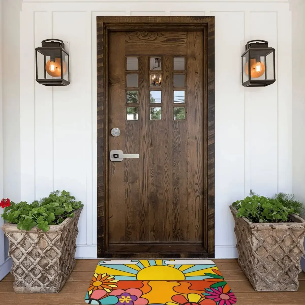 Нескользящий коврик для двери ковер с цветком ромашки солнечный гостиной