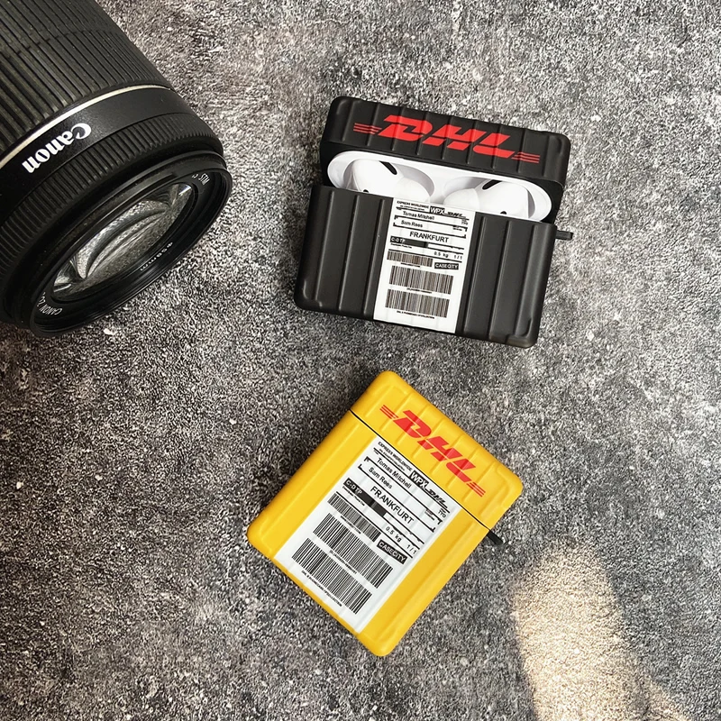 

DHL 50th anniversary case for airpods pro 1 2 charging box personality label soft silicone earphone cover for AirPods 3rd coque