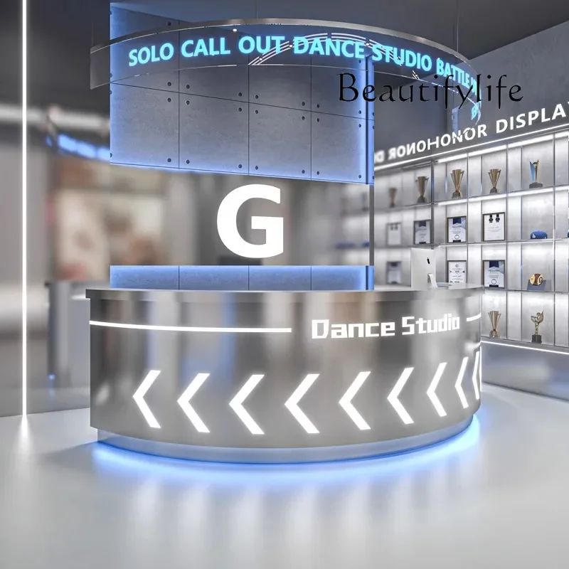 Простая современная стойка регистрации из нержавеющей стали танцевальная