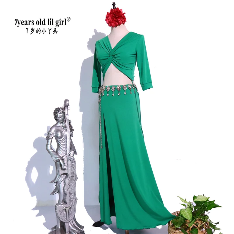 Костюм для танца живота RM60 женский комплект из топа и сексуальной юбки соло с