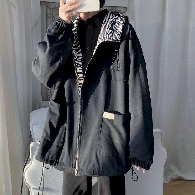 

Women's Coat Two-sided Jackets for Women Korean Coats Mens Clothing Loose Fashion 2022 Spring New Net Trend Zebra Pattern Tops