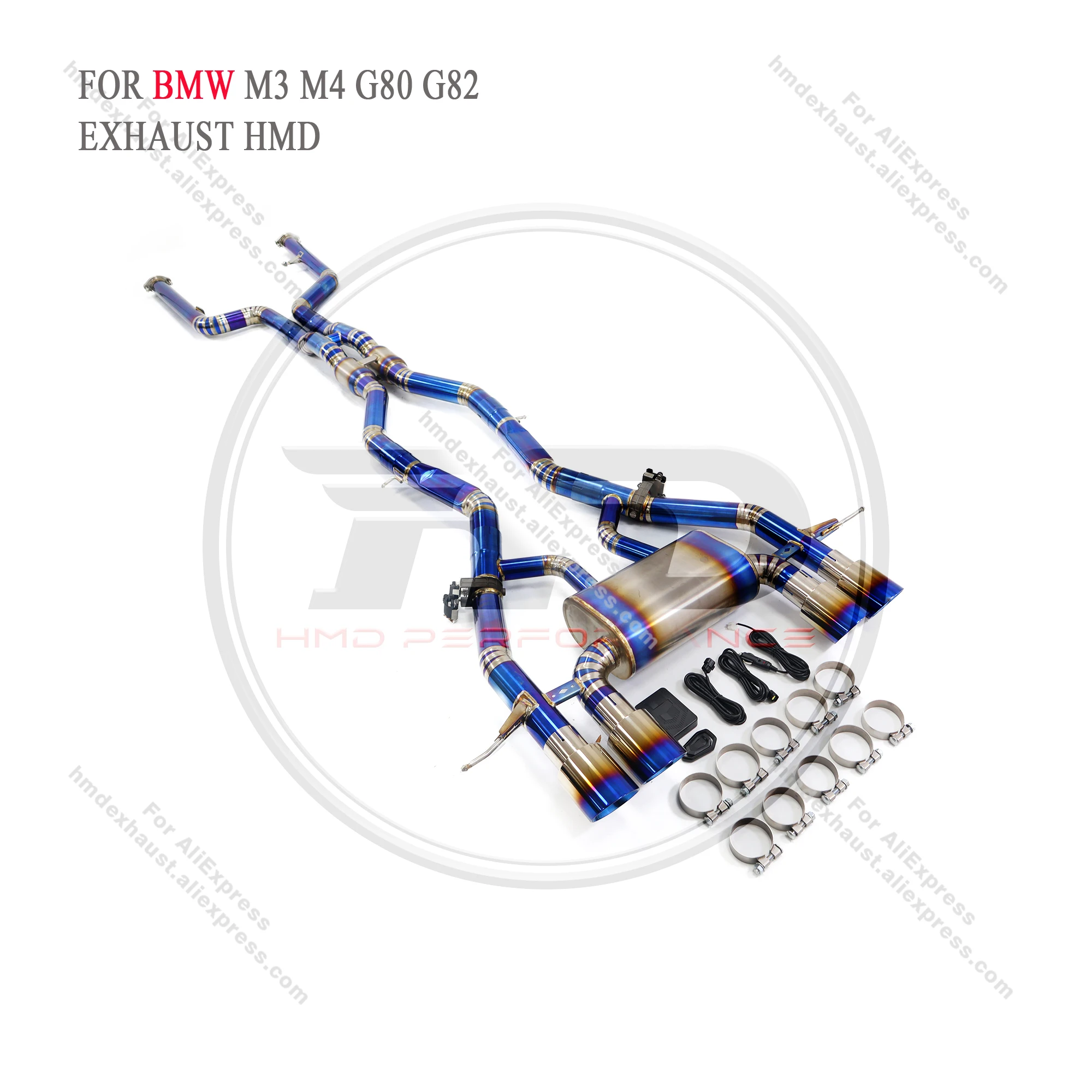 HMD для BMW M3 M4 титановый сплав 2021 + G80 G82 3 0 T S58 Выхлопной Клапан Catback беспроводной