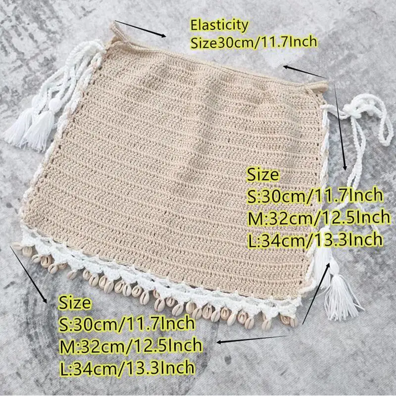 Топ женский с глубоким V-образным вырезом Пляжная накидка-бикини ручной вязки