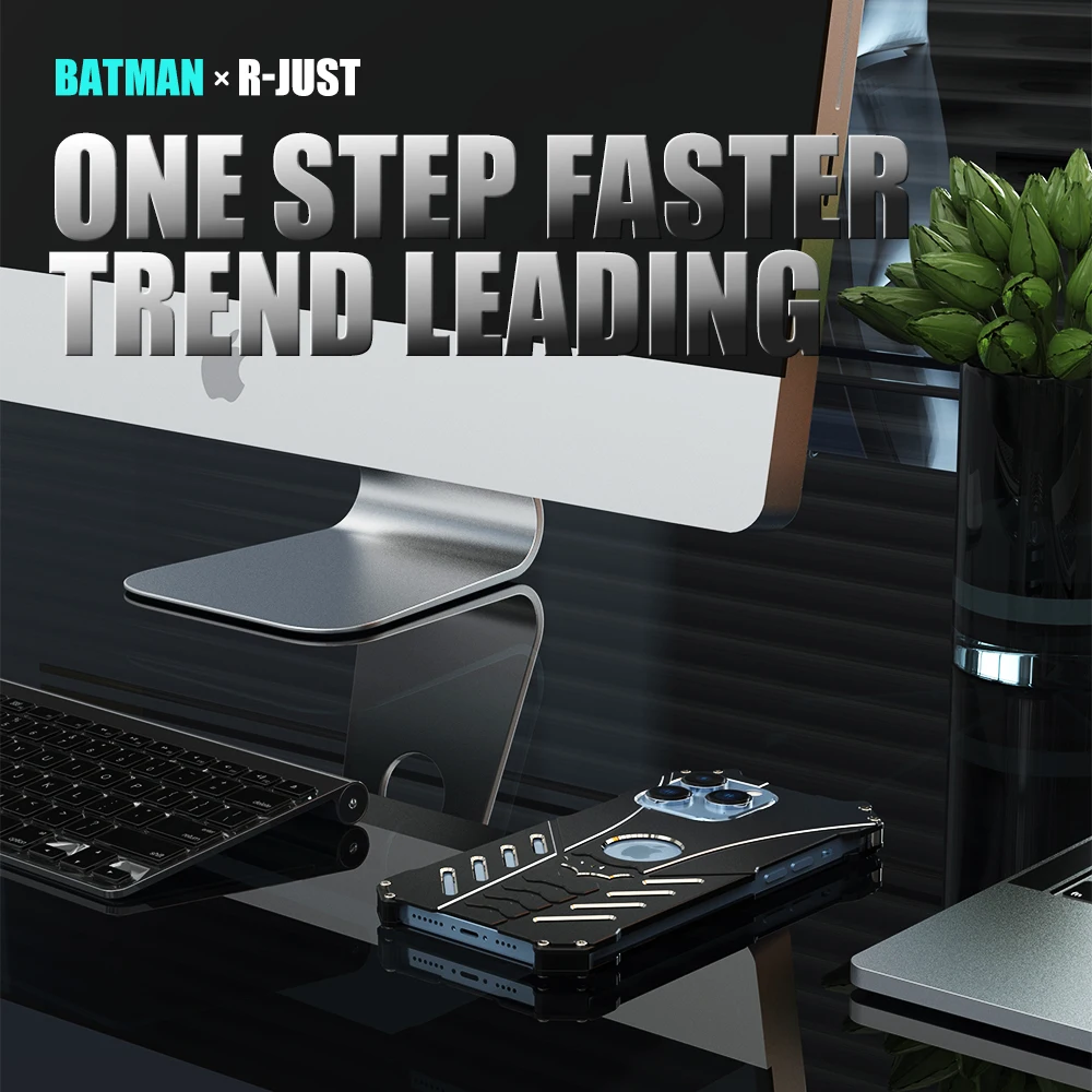 Original R-JUST Metal Aluminum Case For iphone 14 13 12 11 Pro XS Max Plus Mini XR CoverTough Alloy Armor Shockproof Skin Funda