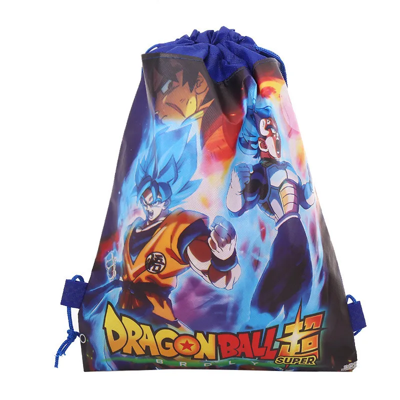 Фото 27*35 см Подарочная сумка Dragon Ball Нетканый подарок на день рождения Сувениры Подарочная сумка для покупок Рюкзак на шнурке Украшение для вечеринки для девочек №2