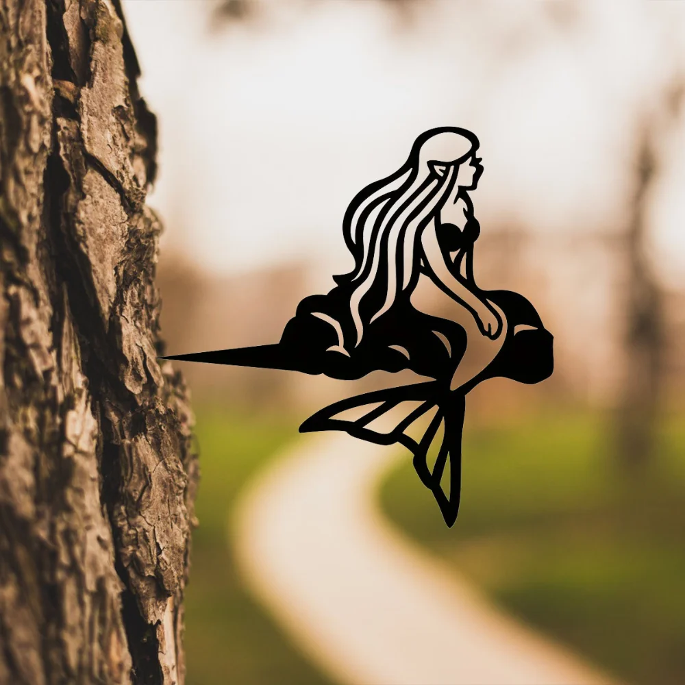 Увлекательный Деревенский Металлический Силуэт Декоративный Садовый Кол