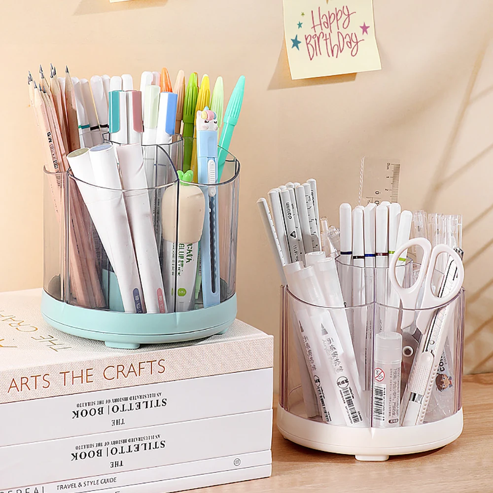 Держатель для ручек прозрачный съемный вращающийся на 360 °