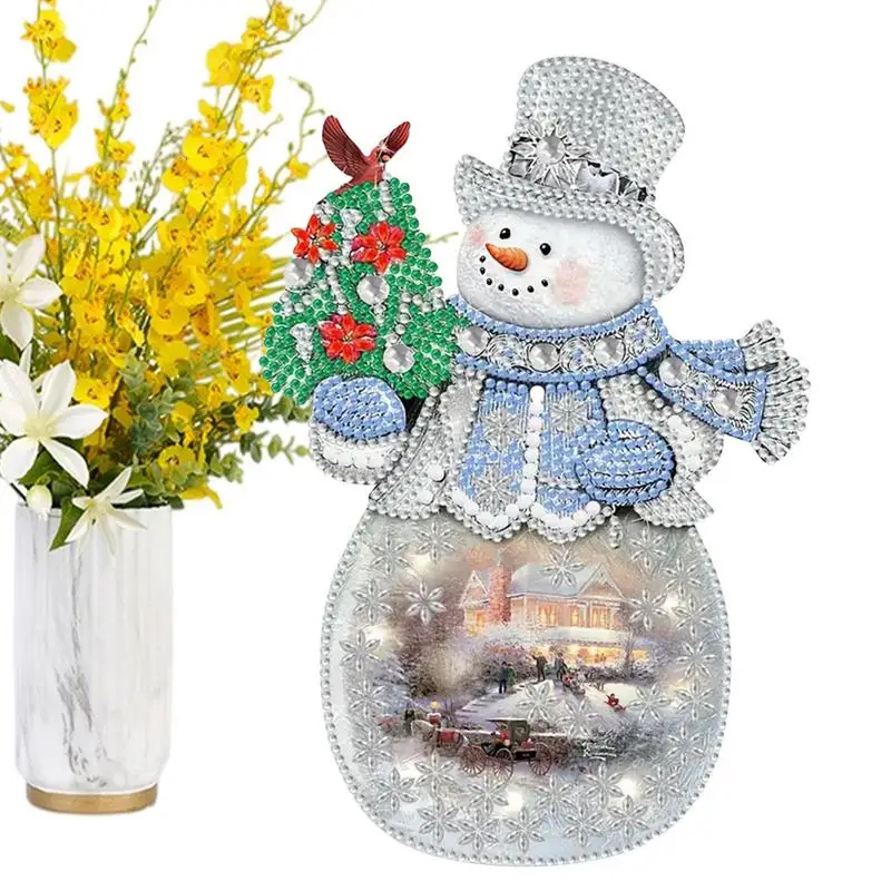 

Snowman Crafts for Kids Rhinestone Painting Snowman Christmas Rhinestone Painting Art Craft Supplies for Adults Kids Beginner