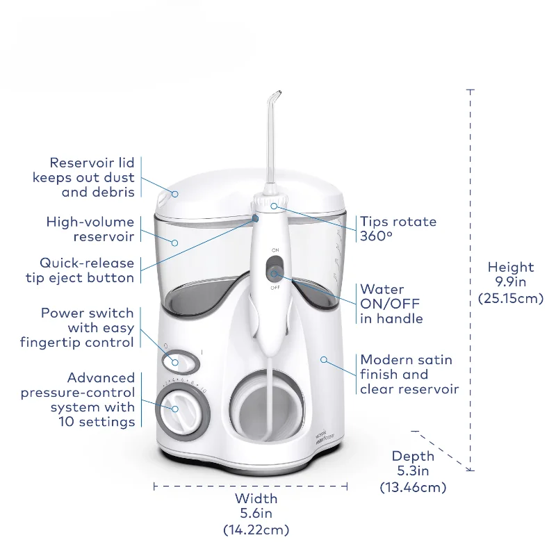 Ultra Countertop Water Flosser Oral Irrigator, White Teeth Whitening Home Appliance Sonic Water Flosser enlarge