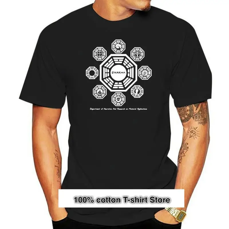 

Camiseta personalizada con Logo de la iniciativa Dharma, talla de EE. UU., S, M, L, Xl, 2Xl, Xxxl, Zm1