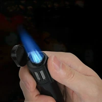 new portable three straight flush cigar butane lighter turbo torch holds cigarette gas lighters smoking accessories gift for men