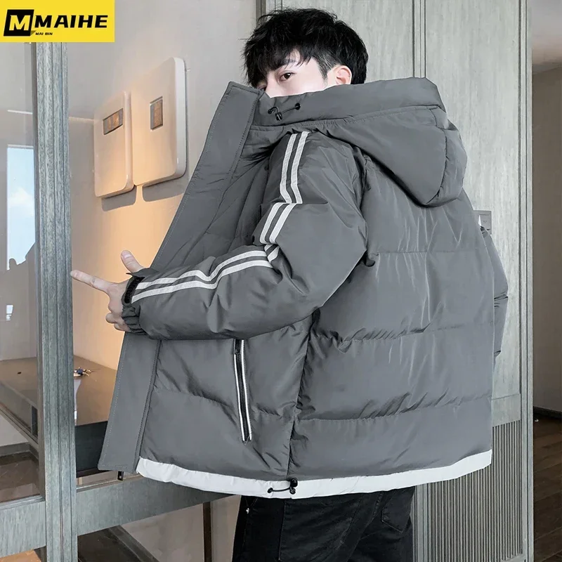 Новинка 2024 зимняя пуховая куртка из хлопка повседневная мужская Свободная