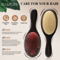 steel hair brush custom logo wooden hair brush metal stainless pin hair brushes detangling hair brush massage scalp combs