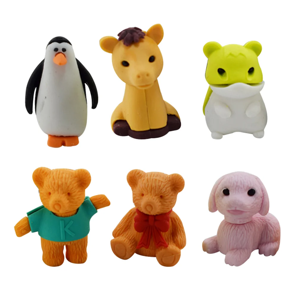 

30 Pack Erasers Random Animal Erasers Novelty Realistic Puzzle Erasers for Party Favors Games Prizes Supply