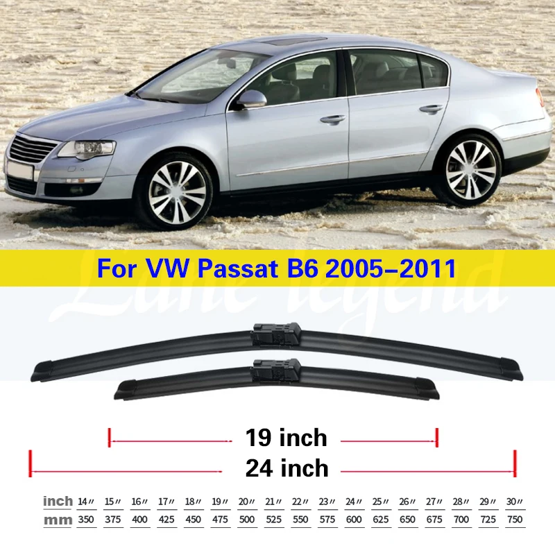 

Щетки стеклоочистителя LHD для Volkswagen Passat B6 2005-2011, 24 дюйма + 19 дюймов