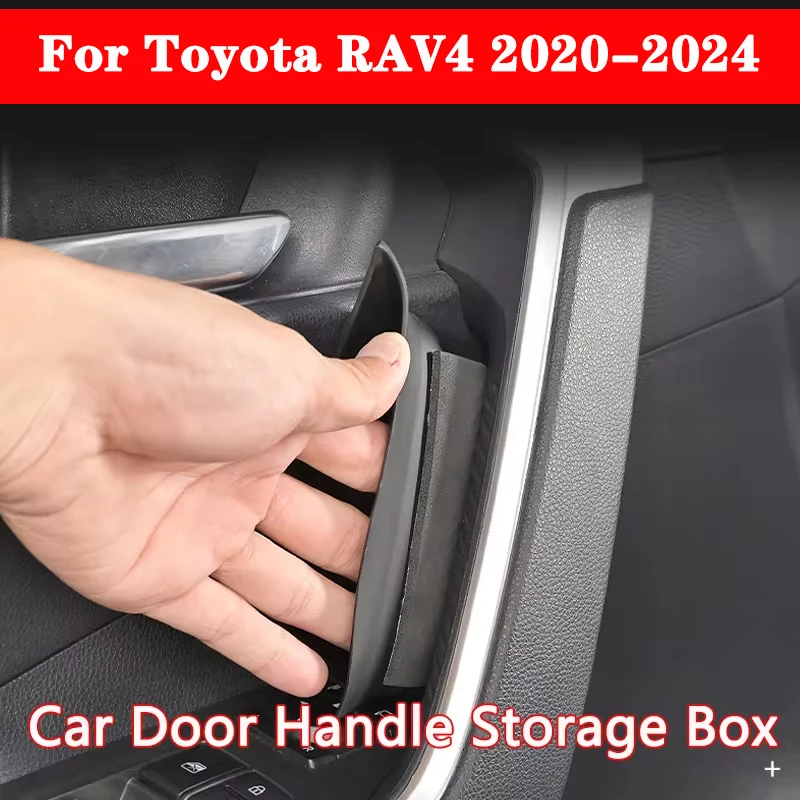 Для Toyota RAV4 2020-2024 Автомобильный Дверной ящик для хранения лоток ABS дверная ручка