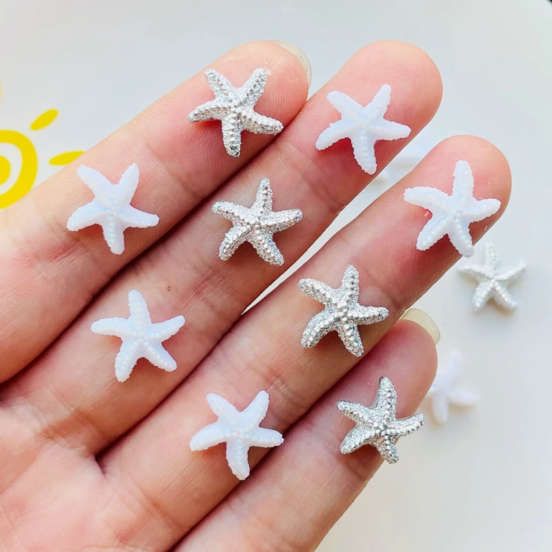 

50/100 шт. милые мини 12*13 мм фигурка морской звезды из смолы ремесла кабошон с плоской задней частью орнамент изготовление ювелирных изделий аксессуары для волос A40