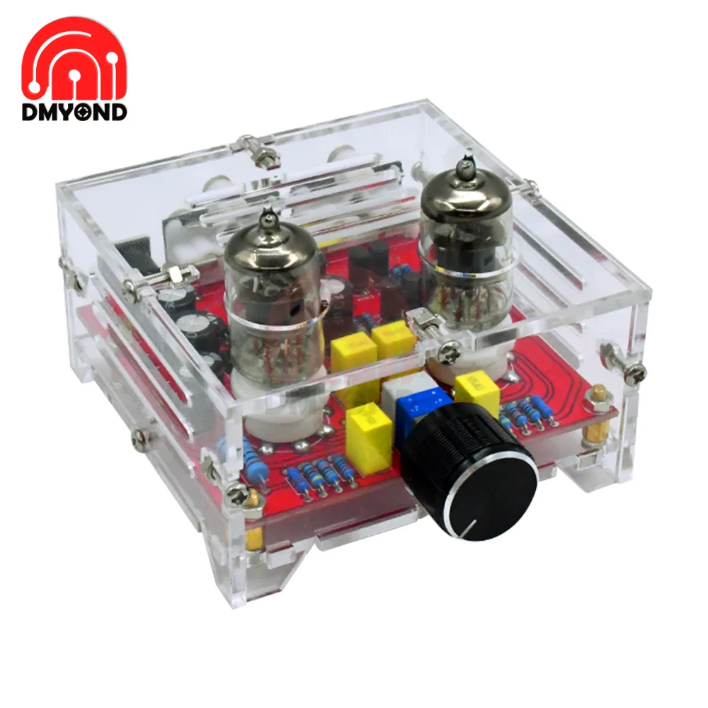 Hi-Fi 6J1 класс A усилитель мобильной трубки готовая плата с акриловой оболочкой |