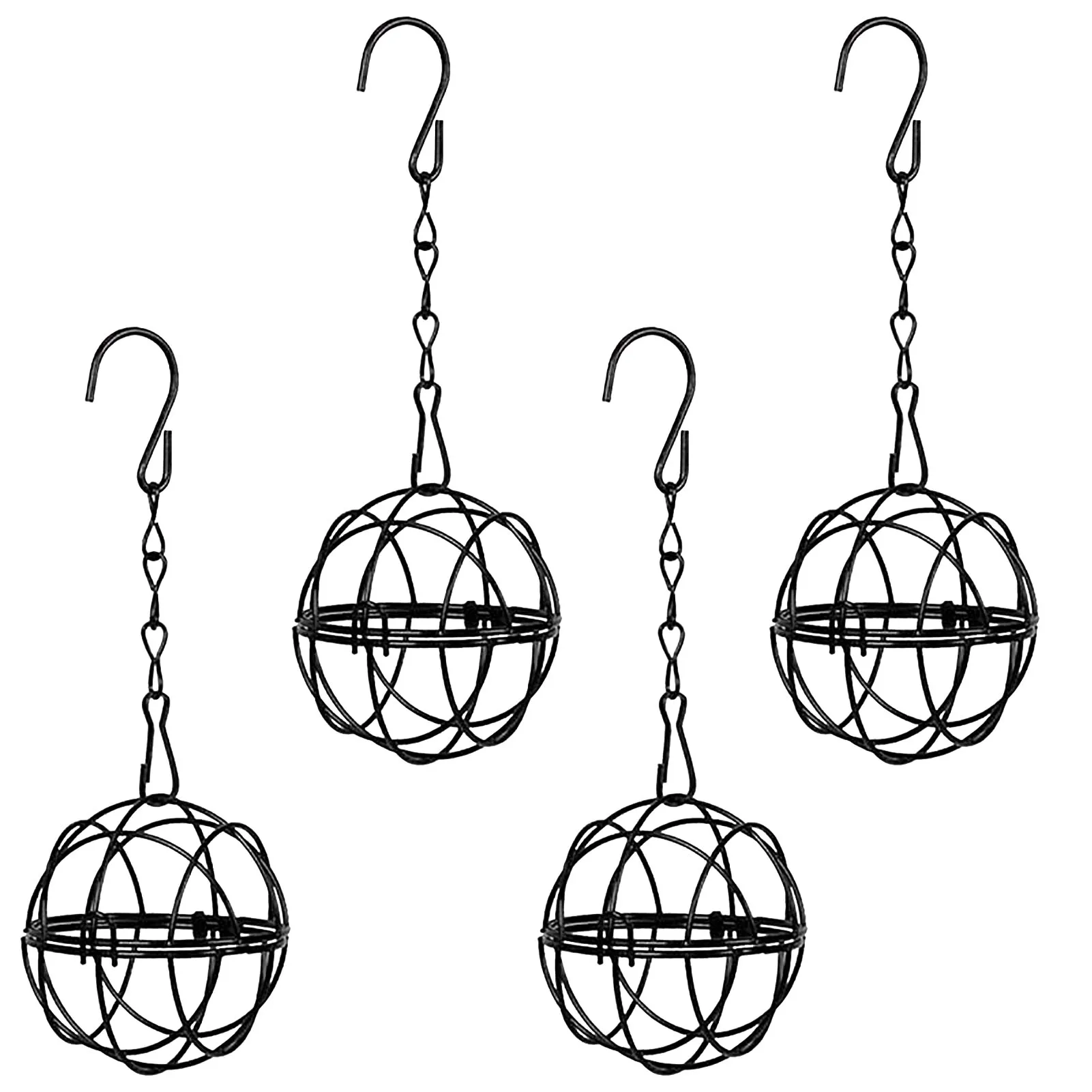 4 шт. Мяч кормушки для птиц Bird Suet Ball Feeder Fat Металлические подвесные с крючками