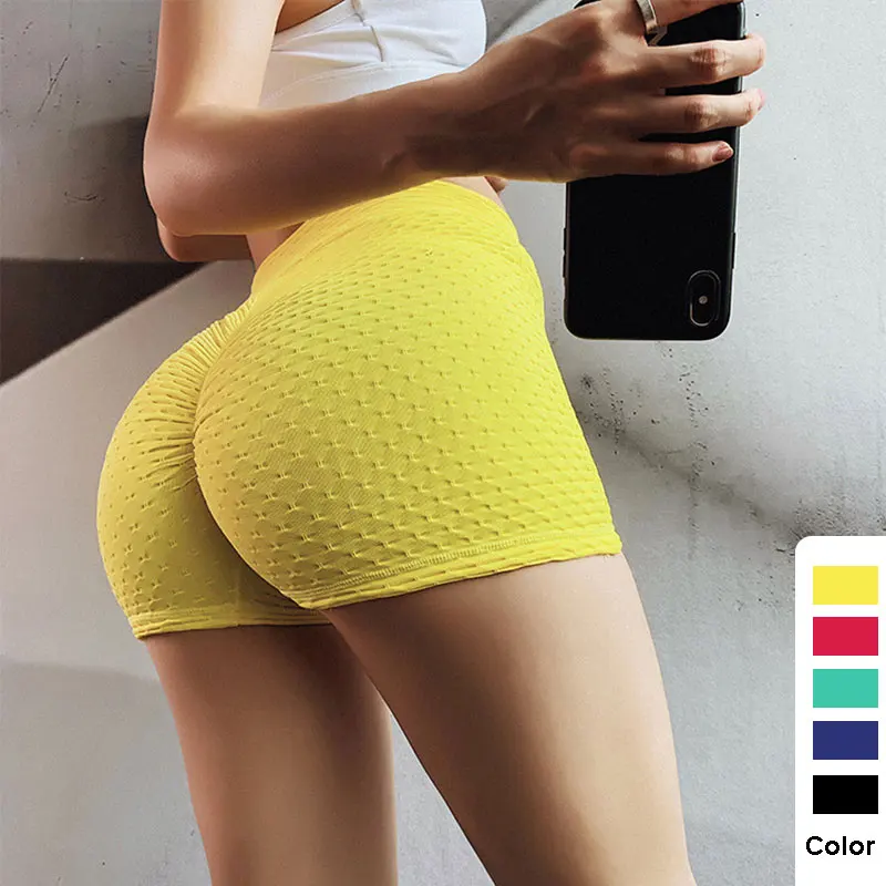 

Летние шорты для йоги с высокой талией, женские Леггинсы пуш-ап для спортзала, бега, фитнеса, спортивные шорты, велосипедные шорты для тренир...