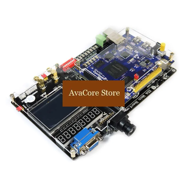 Фото Плата разработки AvaCoreFPGA EP4CE30, учебный комплект EDA с DDR2, USB2.0, TFT-дисплеем, AD/DA, управлением двигателем, Ethernet. №3