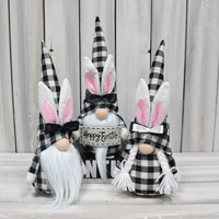 bunny gnomes ornaments handmade bunny faceless gnome plush doll ornament farmhouse easter spring decor faceless easter bunny