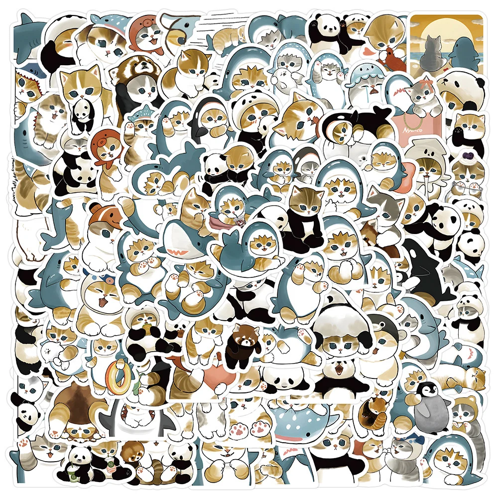 10/30/50/100 шт. Милые животные Кошка Котенок Мем наклейки Эстетический декоративный