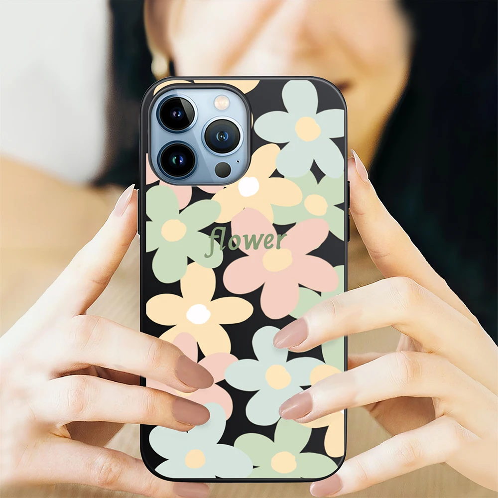 

Flower Phone Case For IPhone 13 Pro Max Mini 12pro Cases for iPhone 14 12 11 ProMax X XR XS Max 7 Plus 8 SE 2022 2020 6 Cover