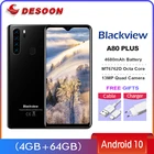 Blackview A80 Plus смартфон с 5,5-дюймовым дисплеем, восьмиядерным процессором MT6762D, ОЗУ 4 Гб, ПЗУ 64 ГБ, 13 МП, Android 10,0, 6,49 мАч
