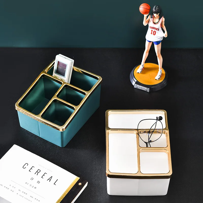 

Remote Control Holder Key Collection Cosmetics Receipt Inclusion Organizer Storage Box Wooden Box Organizer Box ZM902