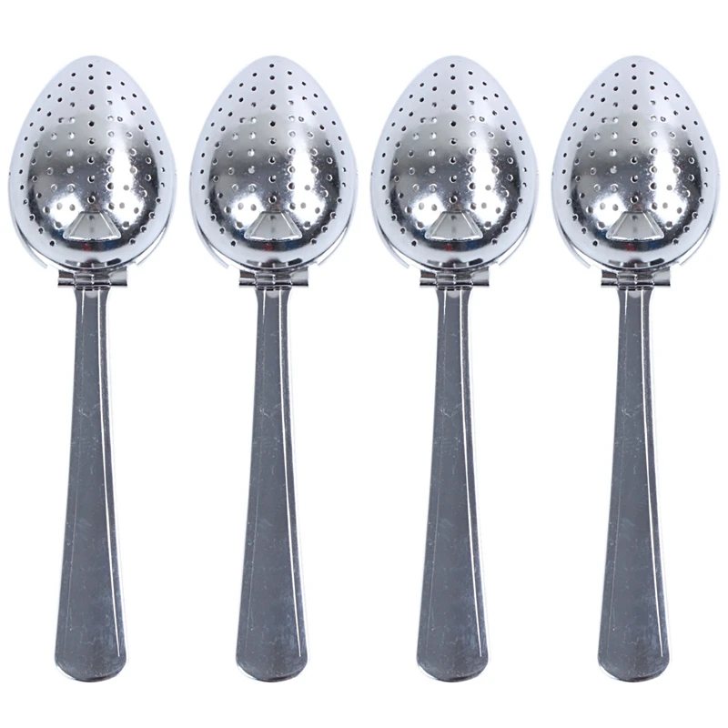 

4X Stainless Steel Tea Infuser Strainer Spoon Loose Leaf Filter Herbs Spice New