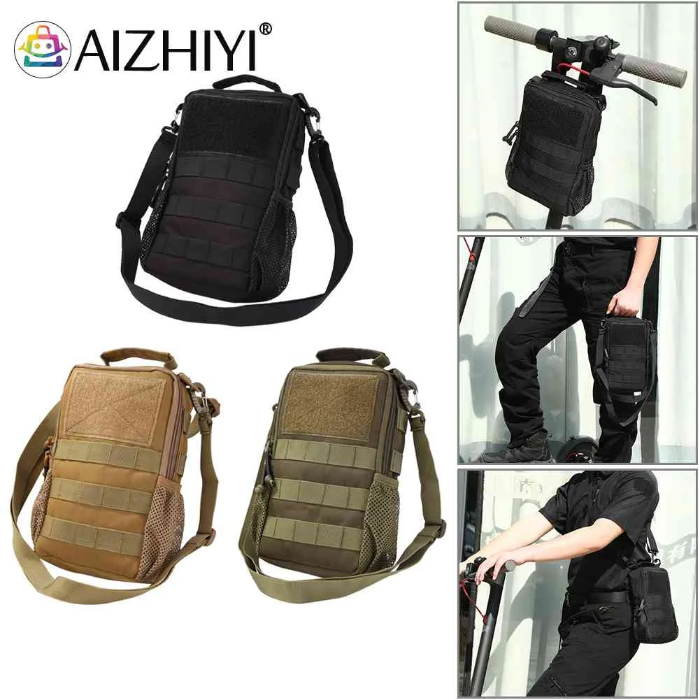 

Electric Scooter Bag Cycling Bicycle Head Tube Handlebar Shoulder Bag Nylon Bike Front Tube Bag Multi-Pockets Mobile Phone Bags