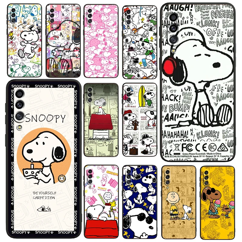 

Snoopy Comic Stroke For Samsung Galaxy A90 A80 A70 S A60 A50S A30 S A40 S A2 A20E A20 S A10S A10 E Black Phone Case