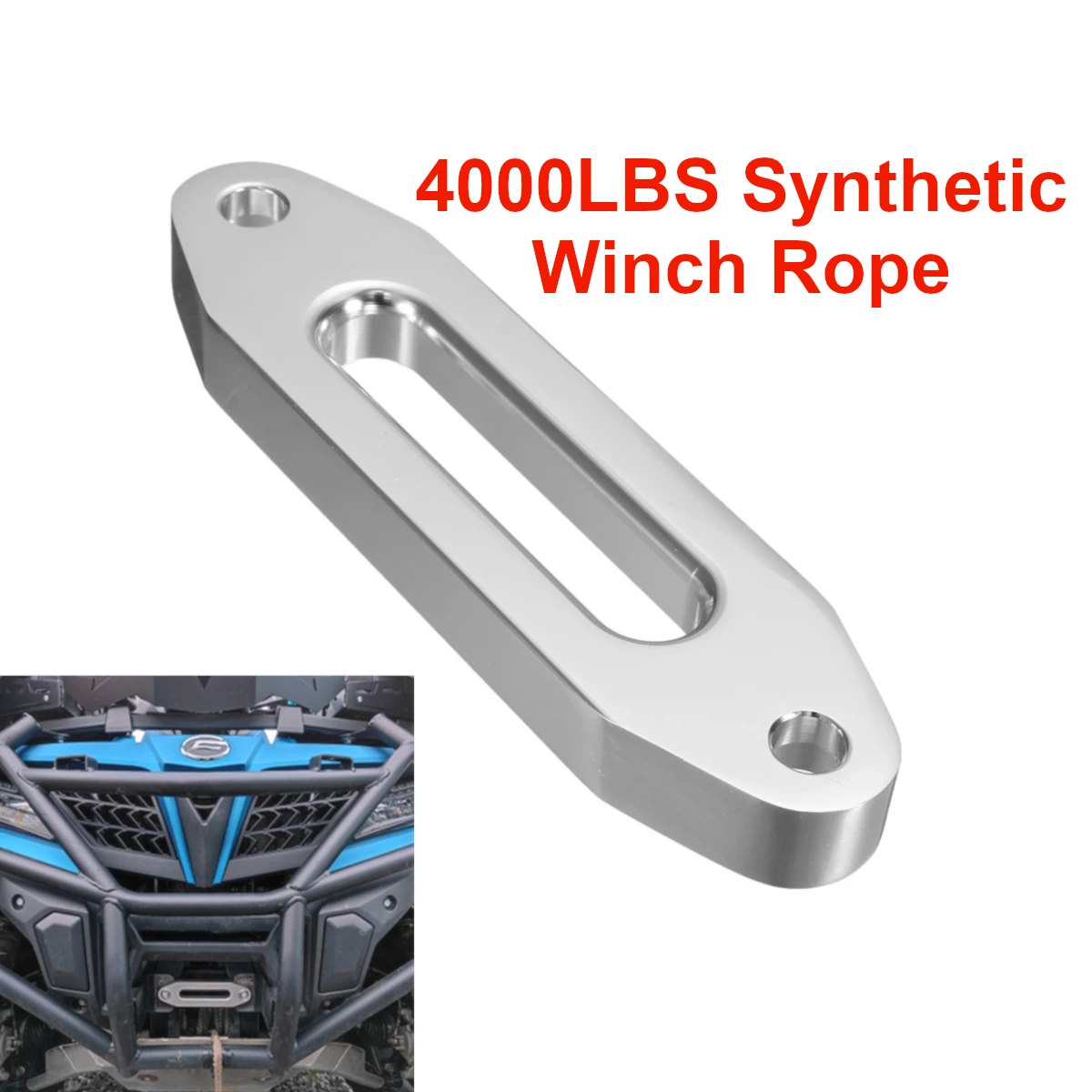 

125mm Aluminum Car Hawse Fairlead Synthetic Winch Rope Towing Cable Lead for SUV ATV UTV 4000 LBS