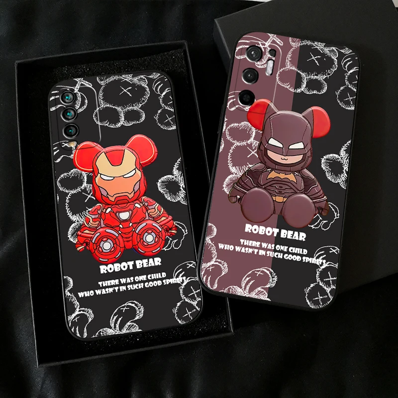 

Marvel Cute Spiderman Venom Bear For Xiaomi Redmi Note 10 10S 10T 9 9S 9T 5G Phone Case For Redmi 10 9 9T 9A 9C Back Funda