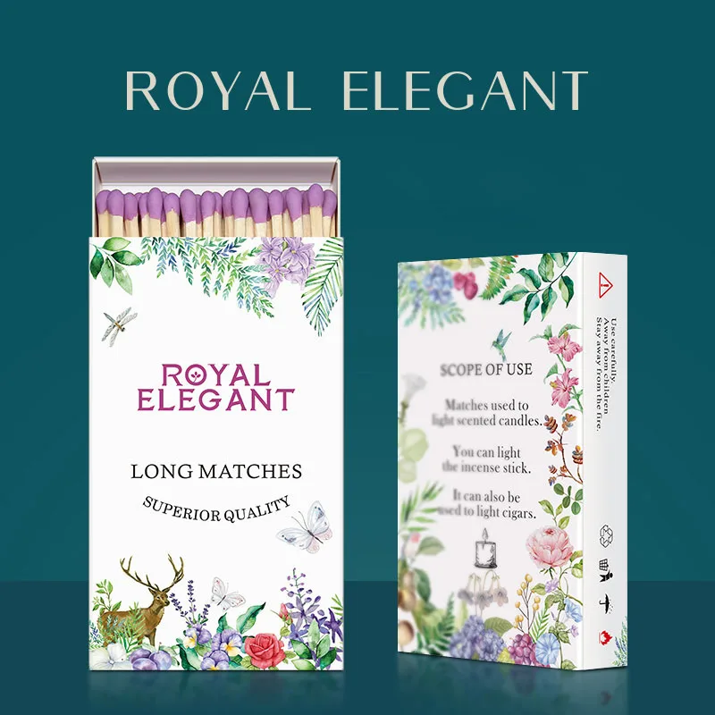 

60 спичечных палочек, Разноцветные 10 см ароматические свечи, Длинные спички, креативные цветные сигары, разноцветные коробки для ароматерап...