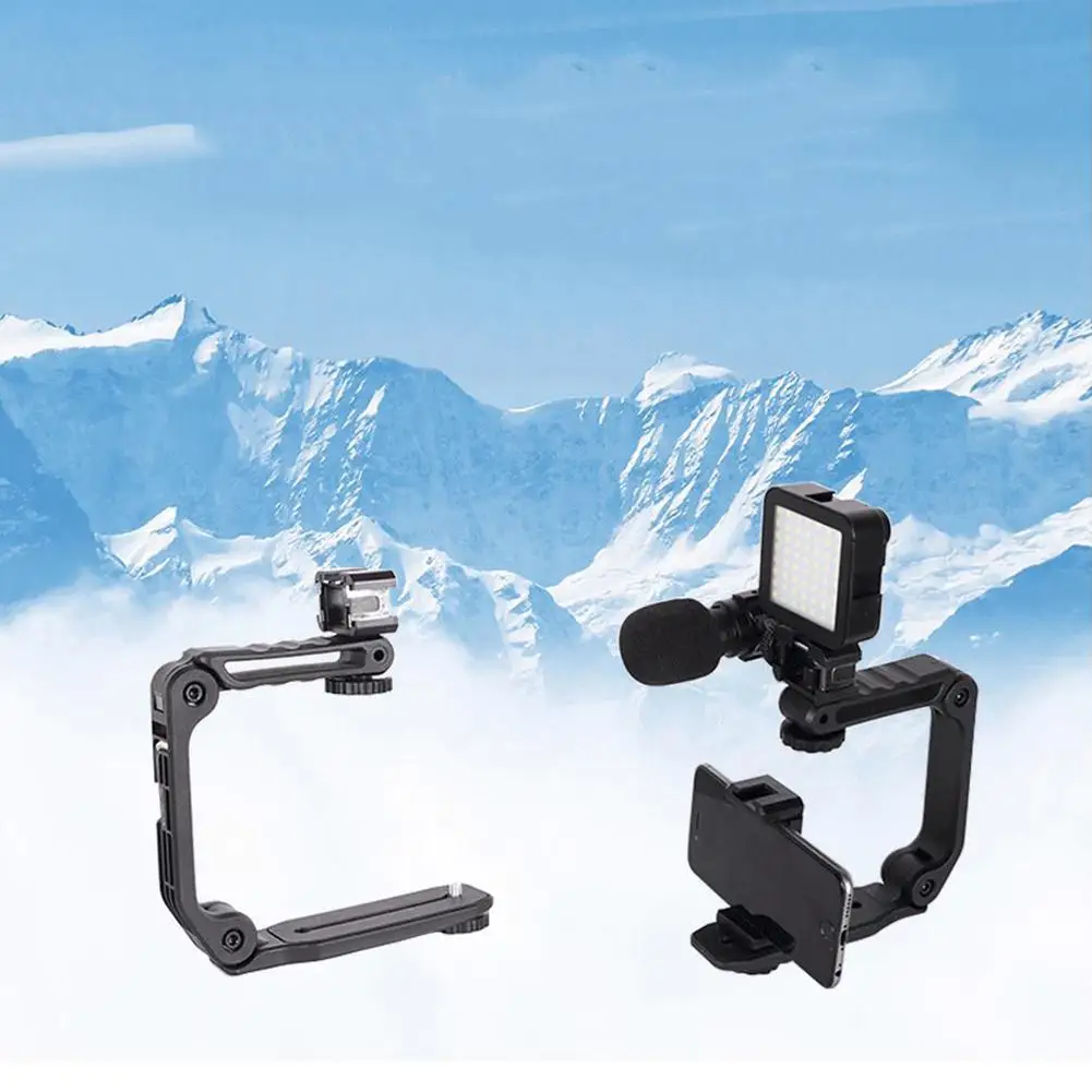 

C-образный кронштейн для стабилизации ручки ручной держатель для горячей обуви удобная U-образная Складная опора для вспышки