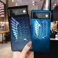 wings of liberty phone case for google pixel 6 6pro 6a 2 3 3a 4 4a 5 5a 5g xl soft tpu fundas attack on titan cartoon covers