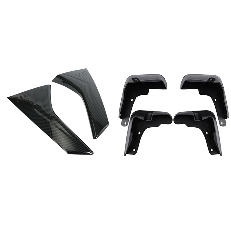 

2X Rear Window Side Spoiler Wing Strip For Subaru XV 2018-2020 & 4X Splash Guards Front Rear Mud Flaps Mudguards Fender