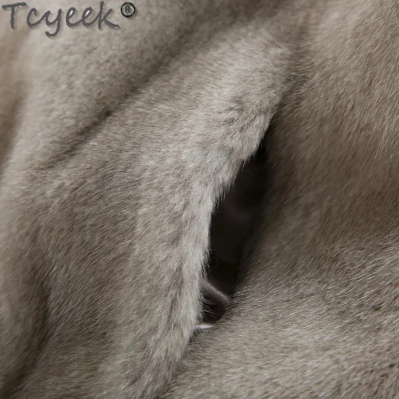 Норковый жилет Tcyeek из натурального меха женская зимняя куртка пальто верхняя