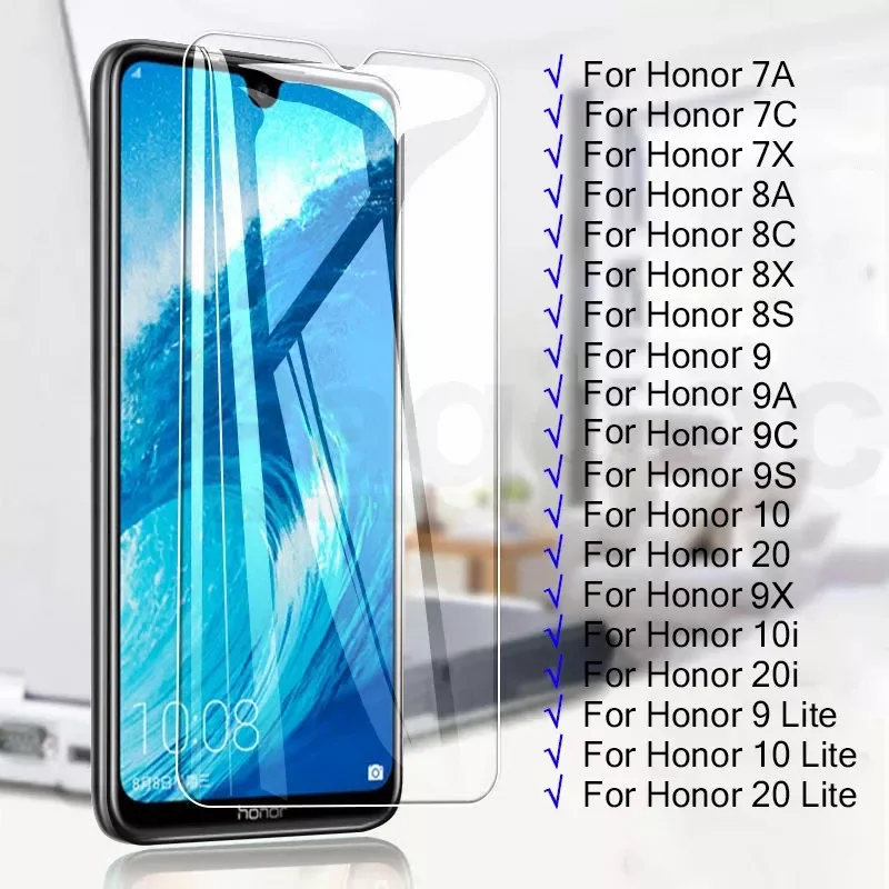 

Закаленное стекло 9H для Huawei Honor 9/10/20 Lite/10i/20i/7A/7C/7X/7S/8A/8C/8X/8S/9A/9C/9S/9X