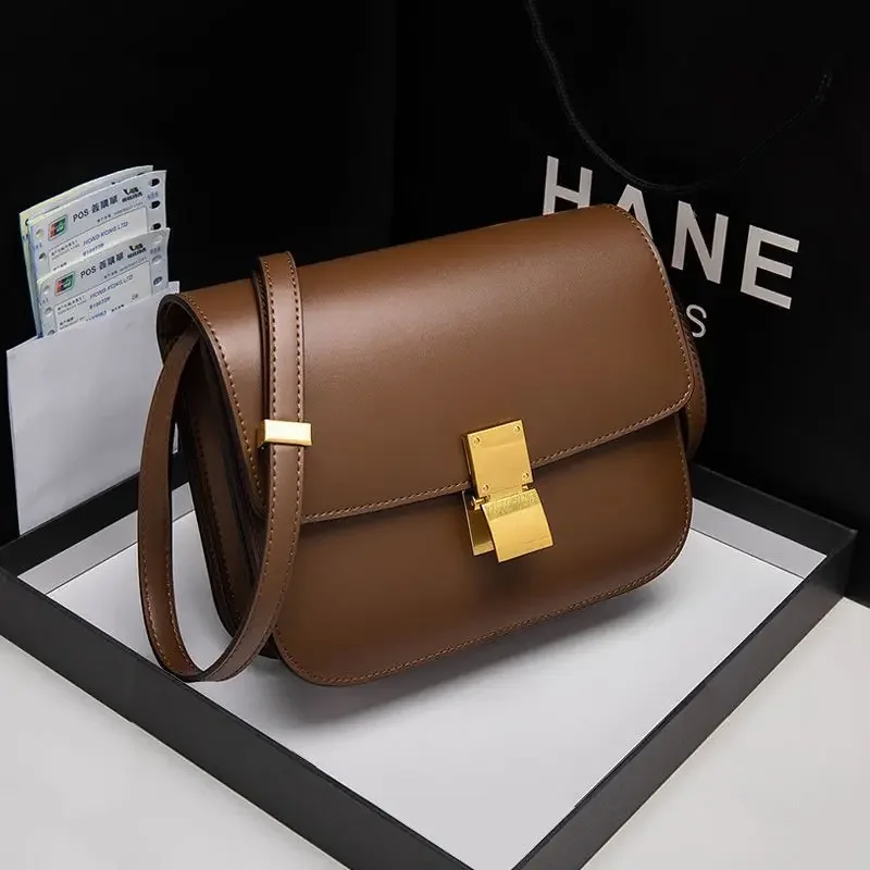 

New Women's Luxury Box Retro Tofu Small Square Shoulder Bag High Quality Designer Women's Diagonal Straddle Bag