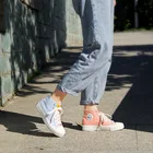 Ультрафиолетовые парусиновые туфли, меняющие цвет, Новинка лета 2021, Высокие Школьные кроссовки для женщин, дикая искусственная роспись вручную