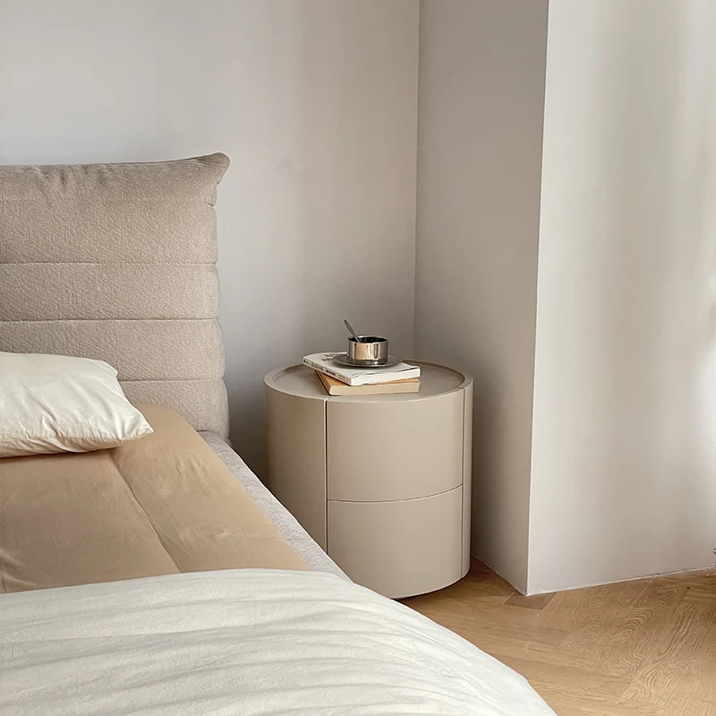 Вспомогательные круглые тумбочки с ящиками роскошные уникальные прикроватные в