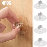 4pcslot transparent cabinet handles self adhesive acrylic handle for drawer wardrobe cupboard pulls handles furniture hardware