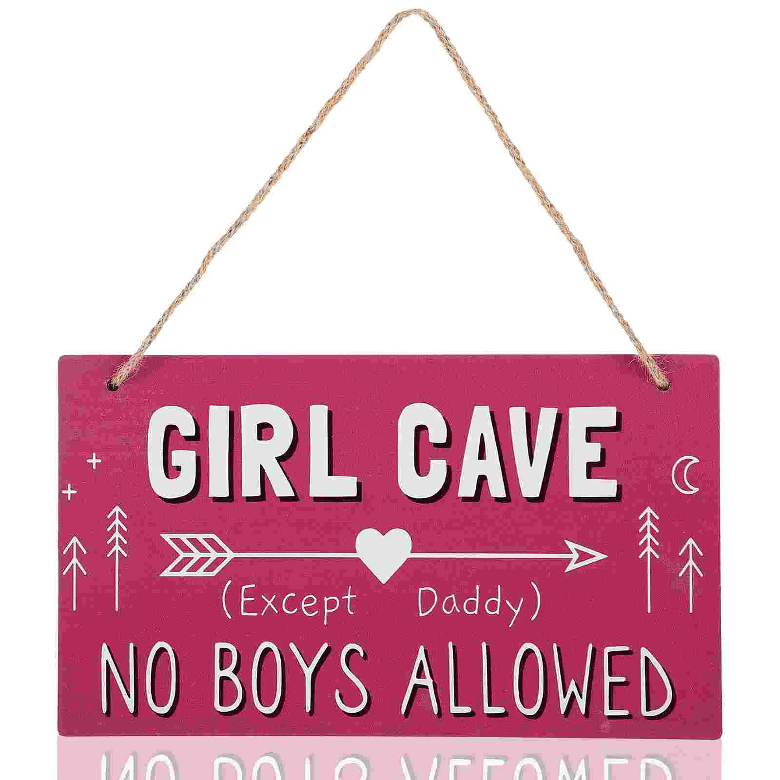 

Sign Room Girl Decor Hanging Bedroom Boysdoor Cave Wall Allowed Little Kids Plaque Teen Daughtersigns Except Posters Decoration