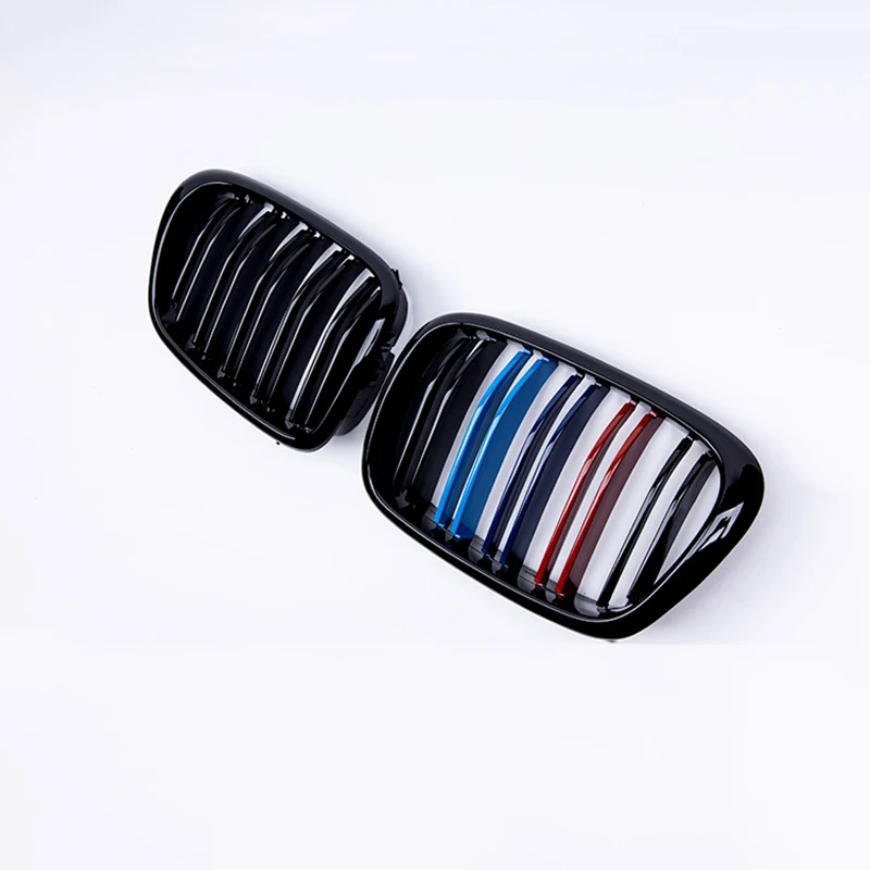 

Подходит для BMW E39 525 528 530 535 M5 1997 2003 двухлинейный 3-цветный передний бампер в форме почек, автомобильные детали